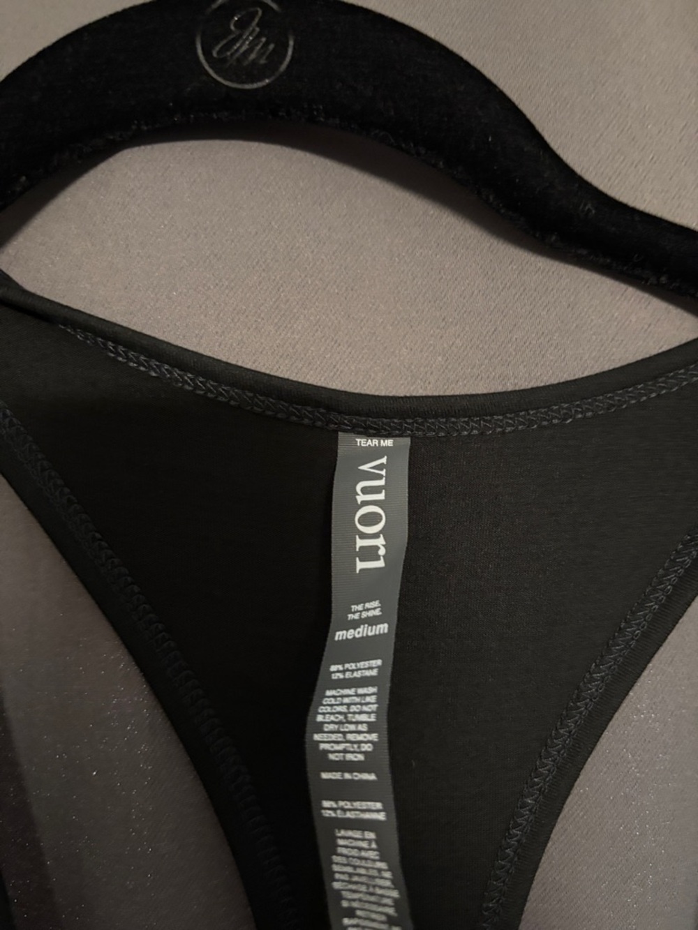 Vuori charcoal gray Racerback Jumpsuit with Drawstring - Picture 2 of 5